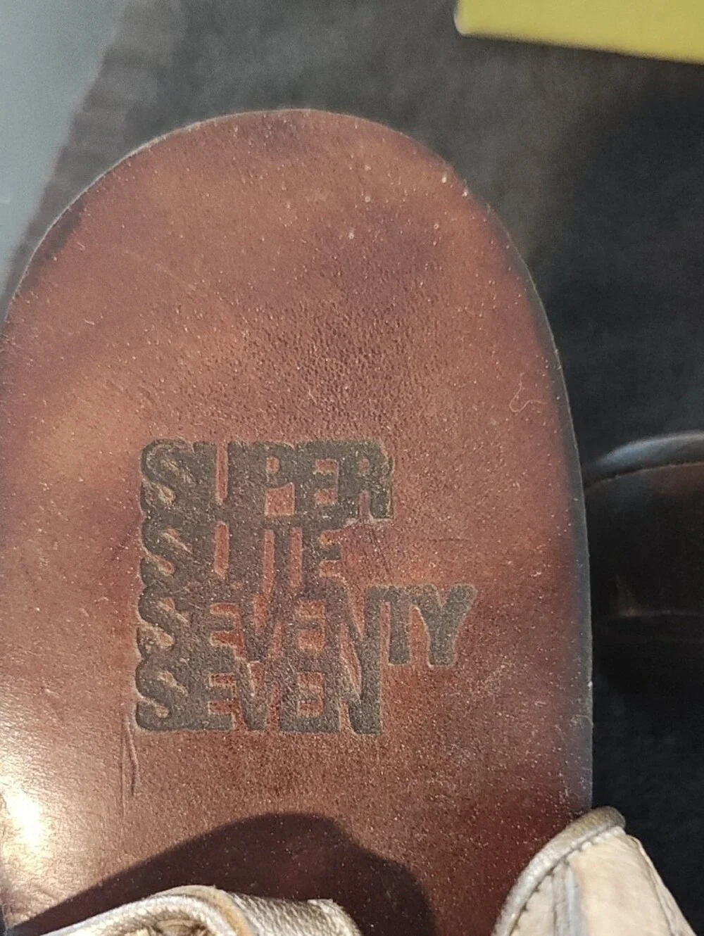 Super Suite Seventy Seven Bronze Wedge Sandals with Taupe Snakeskin Detail